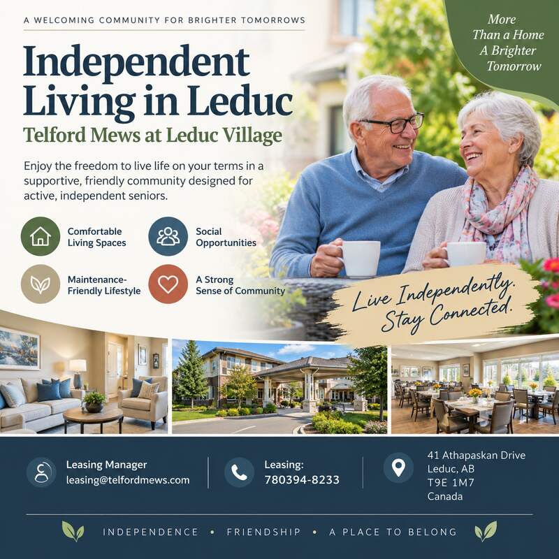 Independent Living in Leduc at Telford Mews at Leduc Village