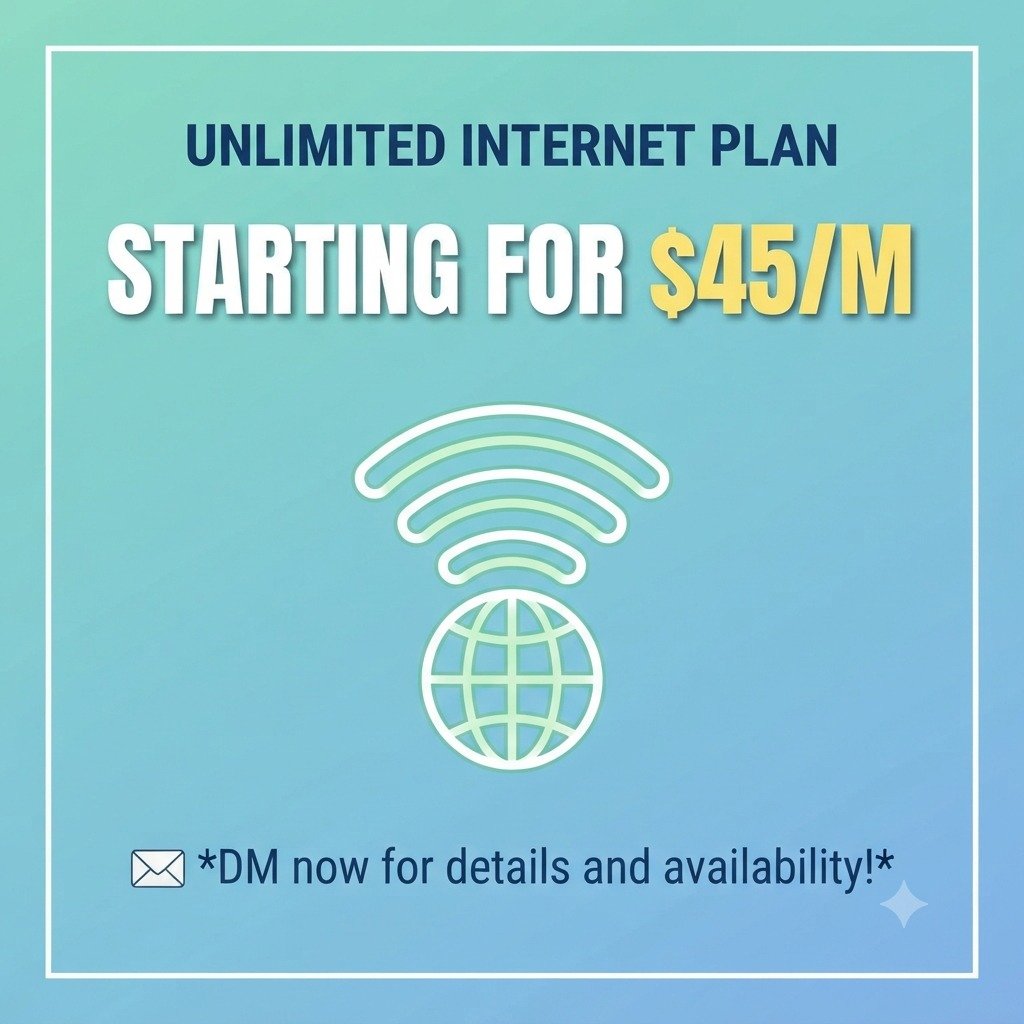 Unlimited home internet in just $45 2