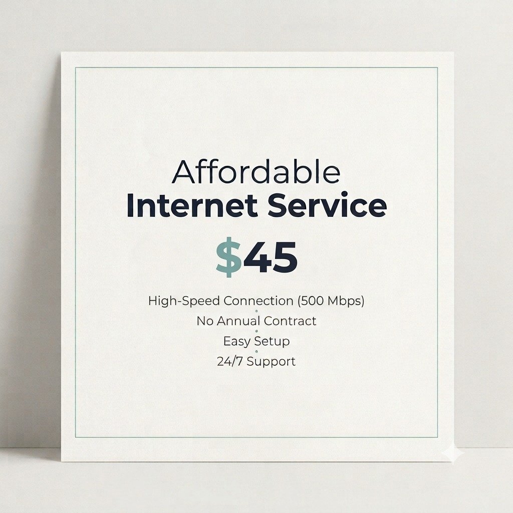 Home internet in just $45 2