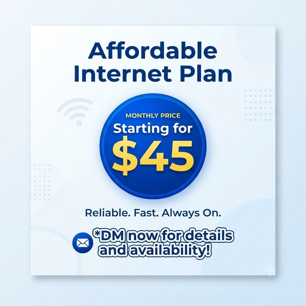 Home internet in just $45 3