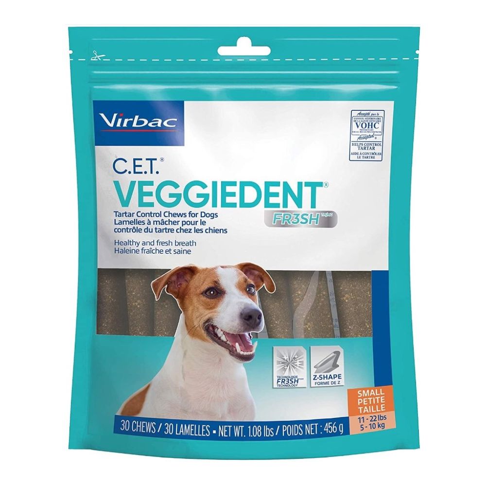 C.E.T VeggieDent FR3SH Chews for Dogs - Small