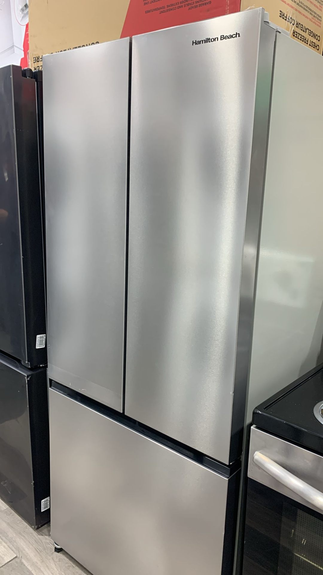 Fridge - 30 Hamilton Beach 17.7 Cuft HBF1770 SS Counter-Depth French Door -Used
