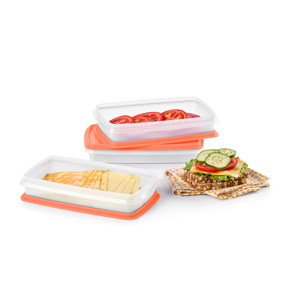 Tupperware® Snack-Stor® Slim Airtight Food Storage Containers (Set of 3)
