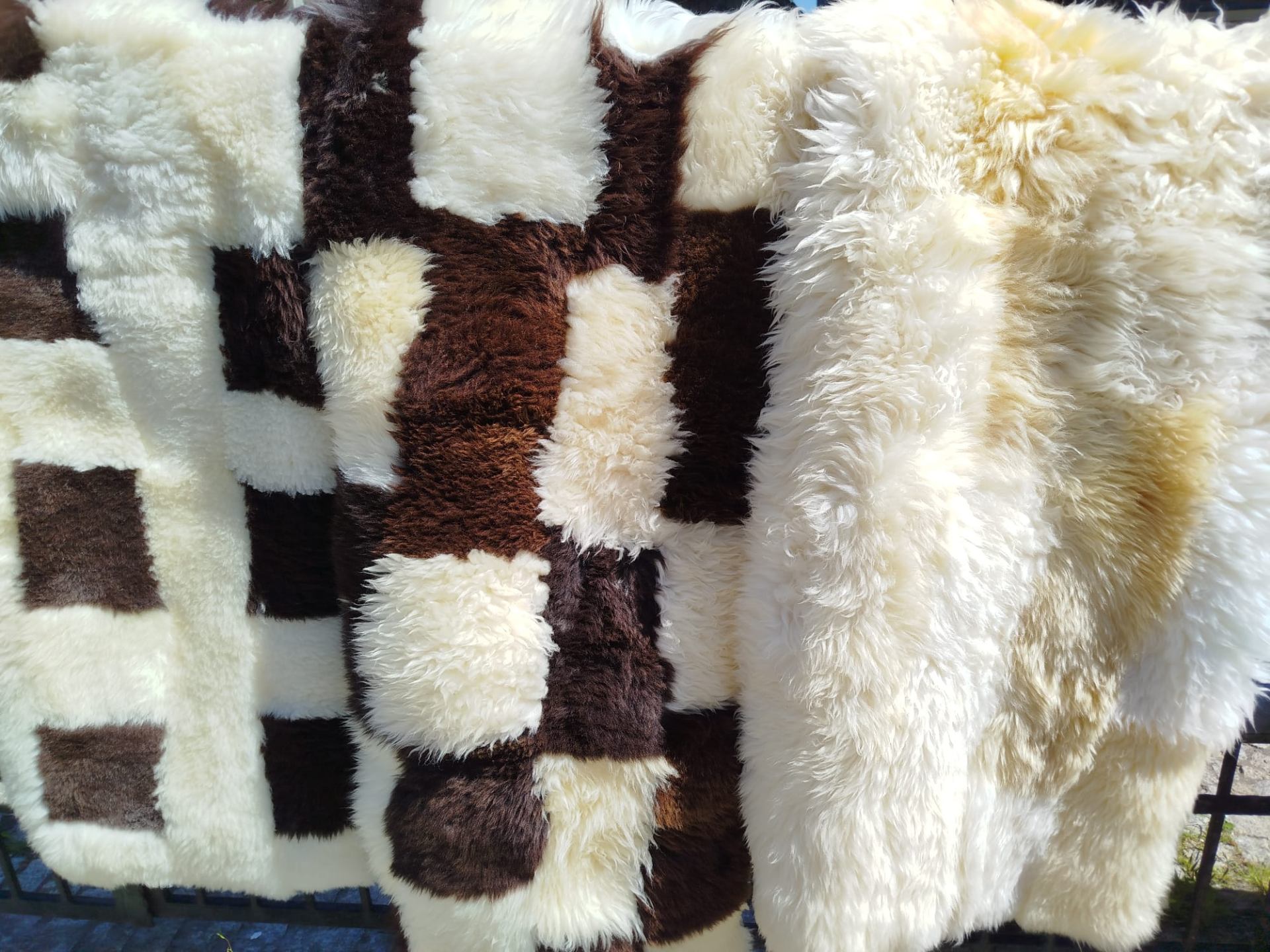 Premium Patchwork Sheepskin rugs/decoration
